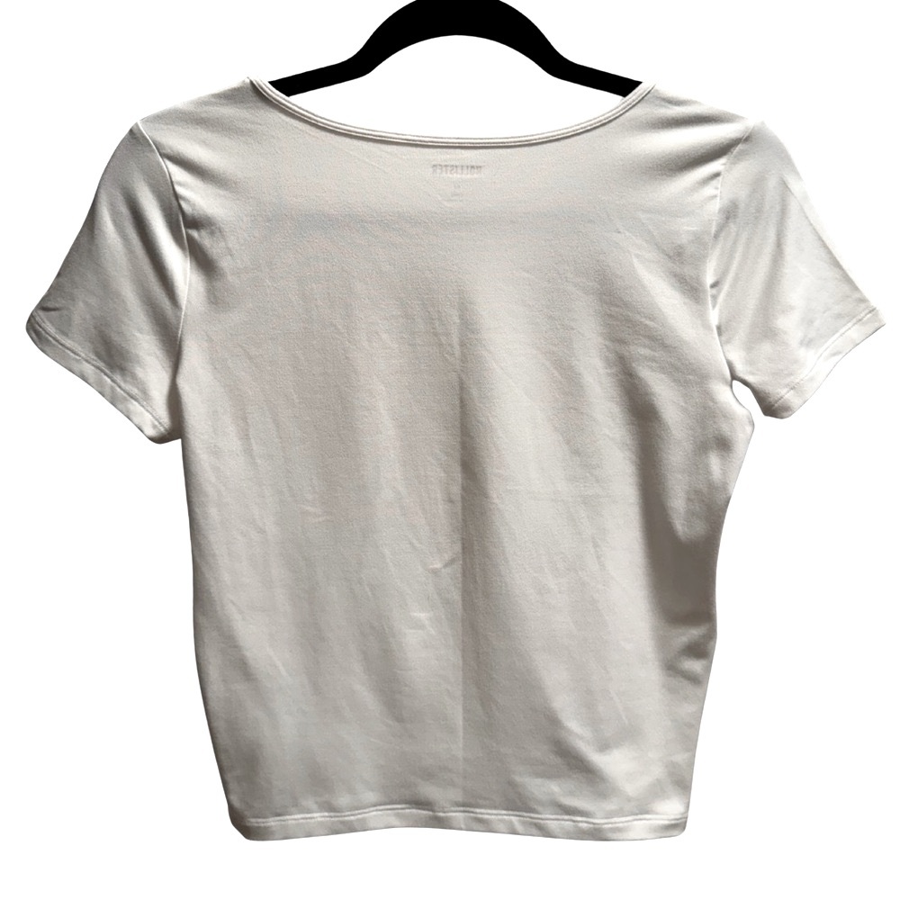Hollister Women's/Misses White square neck short sleeve tshirt, size M - Picture 6 of 7